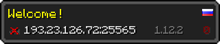 Userbar 320x64 in minecraft style for 193.23.126.72:25565