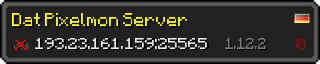 Userbar 320x64 in minecraft style for 193.23.161.159:25565