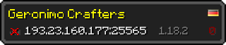 Userbar 320x64 in minecraft style for 193.23.160.177:25565