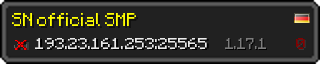 Userbar 320x64 in Minecraft-Stil für den Server 193.23.161.253:25565