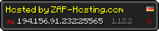 Userbar 320x64 in Minecraft-Stil für den Server 194.156.91.232:25565