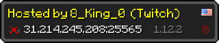 Userbar 320x64 in Minecraft-Stil für den Server 31.214.245.208:25565