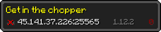 Userbar 320x64 in Minecraft-Stil für den Server 45.141.37.226:25565