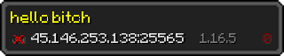 Userbar 320x64 in minecraft style for 45.146.253.138:25565