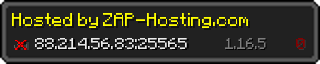 Userbar 320x64 in Minecraft-Stil für den Server 88.214.56.83:25565