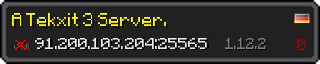 Userbar 320x64 in Minecraft-Stil für den Server 91.200.103.204:25565