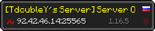 Userbar 320x64 in Minecraft-Stil für den Server 92.42.46.14:25565