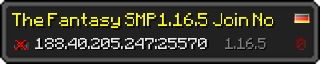 Userbar 320x64 in Minecraft-Stil für den Server 188.40.205.247:25570