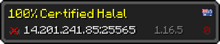 Userbar 320x64 in Minecraft-Stil für den Server 14.201.241.85:25565