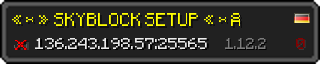 Userbar 320x64 in minecraft style for 136.243.198.57:25565