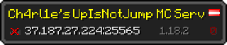 Userbar 320x64 in minecraft style for 37.187.27.224:25565