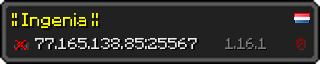 Userbar 320x64 in minecraft style for 77.165.138.85:25567