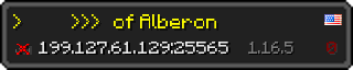 Userbar 320x64 in minecraft style for 199.127.61.129:25565