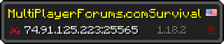 Userbar 320x64 in Minecraft-Stil für den Server 74.91.125.223:25565