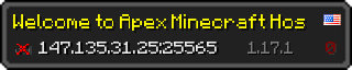 Userbar 320x64 in minecraft style for 147.135.31.25:25565