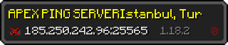 Userbar 320x64 in Minecraft-Stil für den Server 185.250.242.96:25565