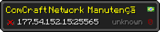 Userbar 320x64 in minecraft style for 177.54.152.15:25565