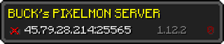 Userbar 320x64 in Minecraft-Stil für den Server 45.79.28.214:25565