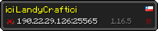 Userbar 320x64 in Minecraft-Stil für den Server 190.22.29.126:25565