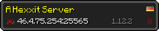 Userbar 320x64 in minecraft style for 46.4.75.254:25565