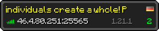 Userbar 320x64 in minecraft style for 46.4.80.251:25565