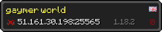 Userbar 320x64 in Minecraft-Stil für den Server 51.161.30.198:25565