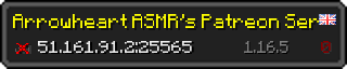 Userbar 320x64 in minecraft style for 51.161.91.2:25565