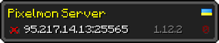 Userbar 320x64 in Minecraft-Stil für den Server 95.217.14.13:25565