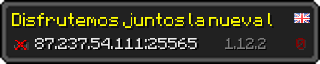 Userbar 320x64 in Minecraft-Stil für den Server 87.237.54.111:25565