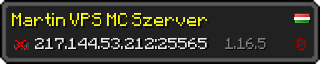 Userbar 320x64 in Minecraft-Stil für den Server 217.144.53.212:25565