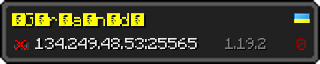 Userbar 320x64 in Minecraft-Stil für den Server 134.249.48.53:25565