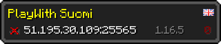 Userbar 320x64 in Minecraft-Stil für den Server 51.195.30.109:25565