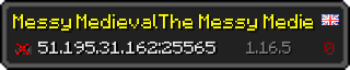 Userbar 320x64 in Minecraft-Stil für den Server 51.195.31.162:25565