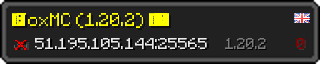 Userbar 320x64 in Minecraft-Stil für den Server 51.195.105.144:25565