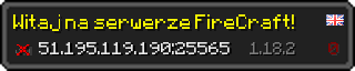 Userbar 320x64 in Minecraft-Stil für den Server 51.195.119.190:25565