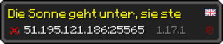 Userbar 320x64 in minecraft style for 51.195.121.186:25565