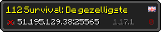 Userbar 320x64 in Minecraft-Stil für den Server 51.195.129.38:25565