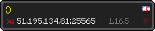 Userbar 320x64 in minecraft style for 51.195.134.81:25565