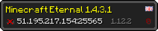 Userbar 320x64 in minecraft style for 51.195.217.154:25565