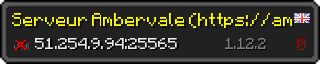 Userbar 320x64 in Minecraft-Stil für den Server 51.254.9.94:25565