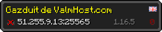 Userbar 320x64 in minecraft style for 51.255.9.13:25565