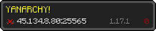 Юзербар 320x64 у стилі майнкрафт для сервера 45.134.8.80:25565