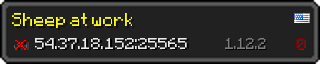 Userbar 320x64 in Minecraft-Stil für den Server 54.37.18.152:25565