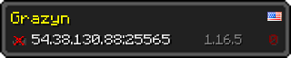 Userbar 320x64 in minecraft style for 54.38.130.88:25565