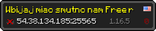 Userbar 320x64 in minecraft style for 54.38.134.185:25565