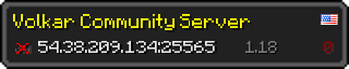 Userbar 320x64 in minecraft style for 54.38.209.134:25565