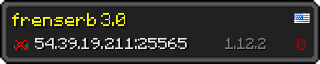 Userbar 320x64 in minecraft style for 54.39.19.211:25565