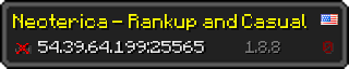 Userbar 320x64 in minecraft style for 54.39.64.199:25565