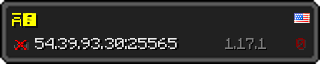 Юзербар 320x64 у стилі майнкрафт для сервера 54.39.93.30:25565