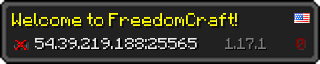 Userbar 320x64 in Minecraft-Stil für den Server 54.39.219.188:25565